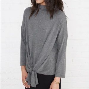 Amour Vert Gray Viola Sweater Top XS